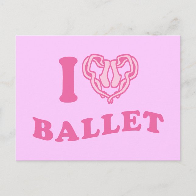 Carte Postale I Heart Ballet (Devant)
