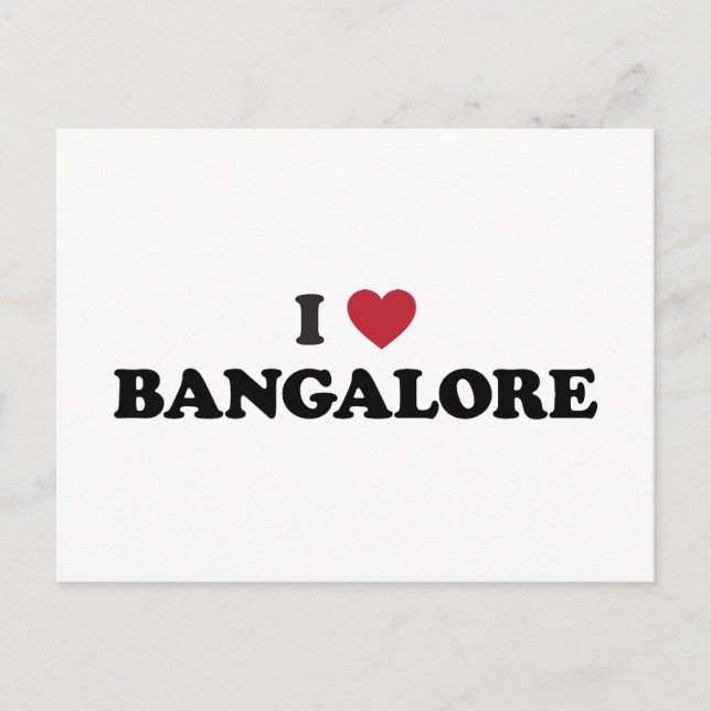 Carte Postale I Heart Bangalore Inde (Devant)