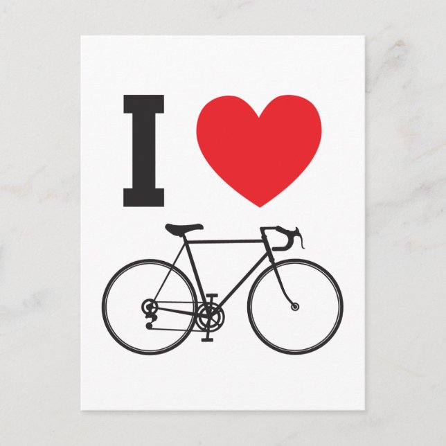 Carte Postale I Heart Bicycle (Devant)