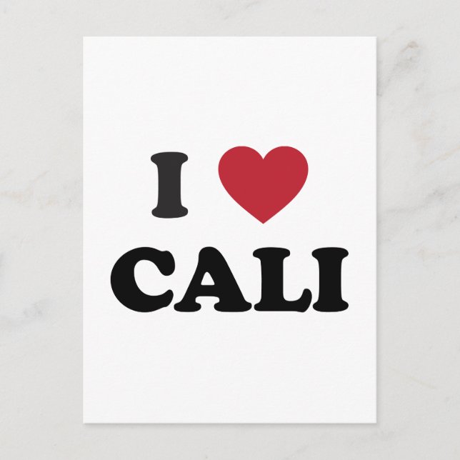 Carte Postale I Heart Cali Colombie (Devant)