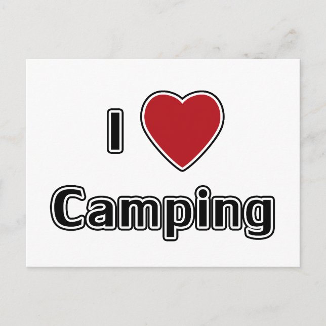 Carte Postale I Heart Camping (Devant)