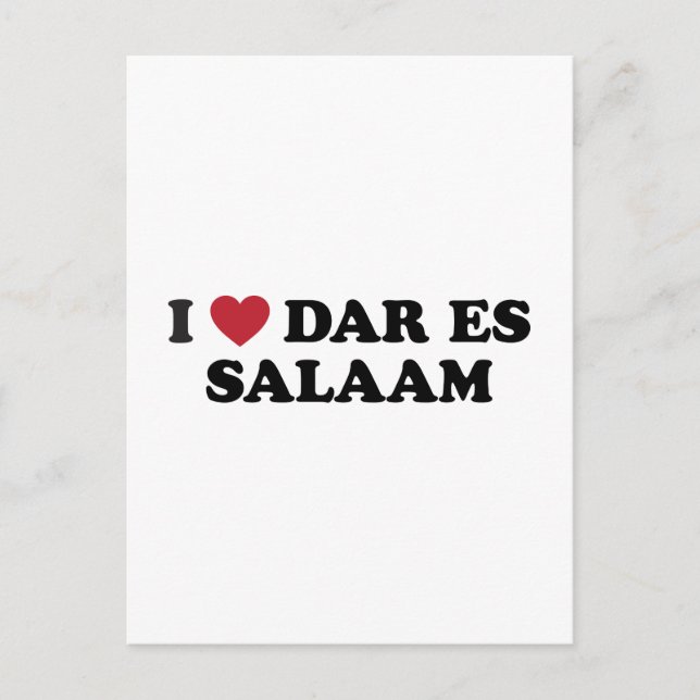 Carte Postale I Heart Dar es Salaam Tanzanie (Devant)