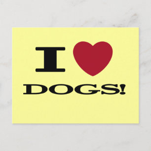 Carte Postale I Heart Dogs Tshirts et cadeaux