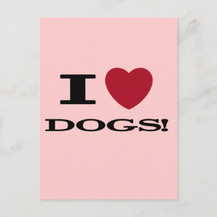 Carte Postale I Heart Dogs Tshirts et cadeaux