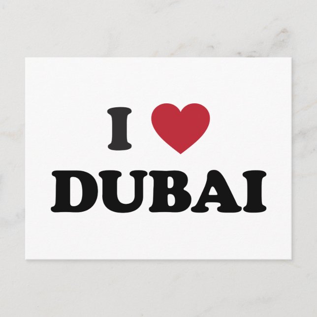 Carte Postale I Heart Dubai Émirats arabes unis (Devant)