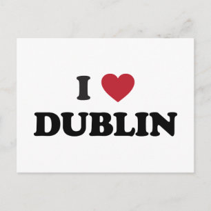 Carte Postale I Heart Dublin Irlande