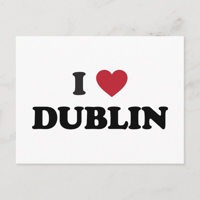 Carte Postale I Heart Dublin Irlande (Devant)