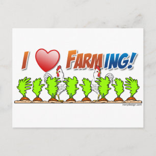 Carte Postale I Heart Farming
