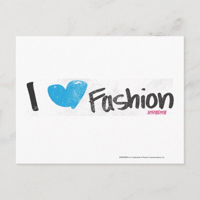 Carte Postale I Heart Fashion Jaune (Devant)
