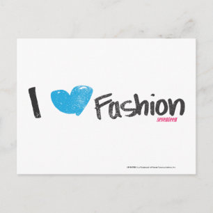 Carte Postale I Heart Fashion Jaune