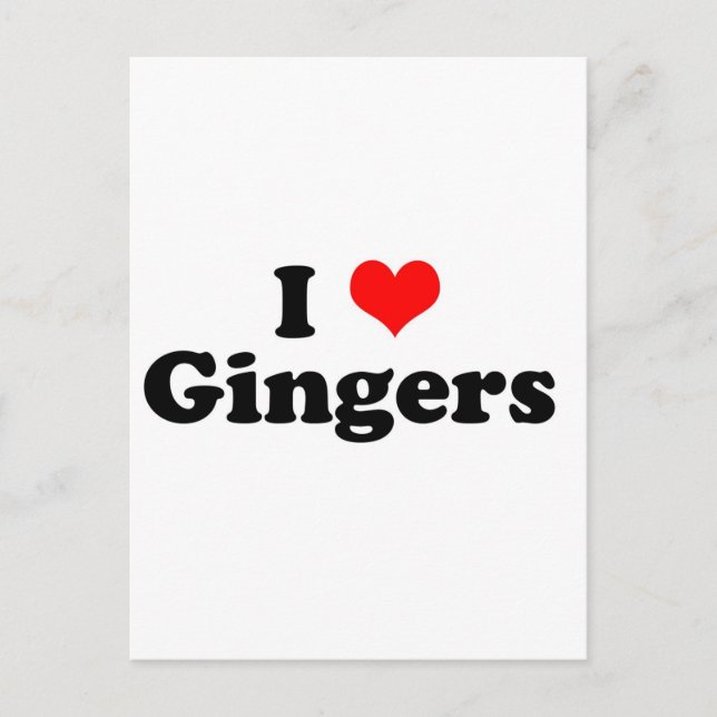 Carte Postale I Heart Gingers (Devant)