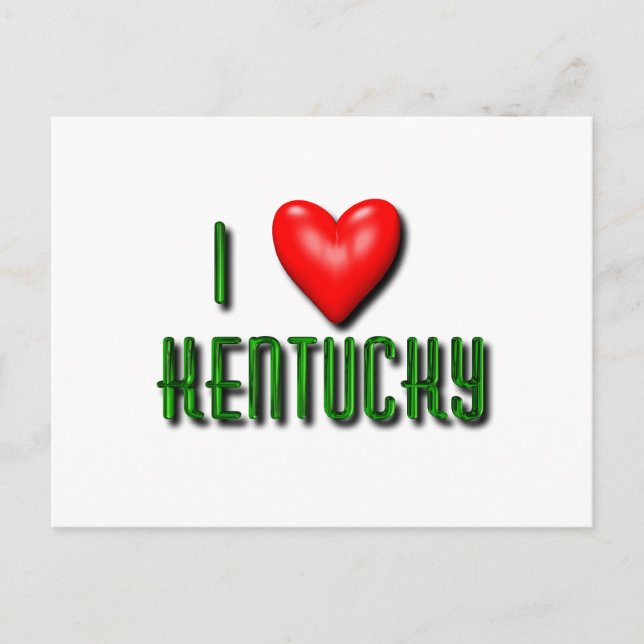 Carte Postale I Heart Kentucky (Devant)