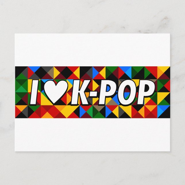 Carte Postale i heart korean pop (Devant)