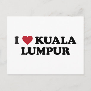 Carte Postale I Heart Kuala Lumpur Malaisie