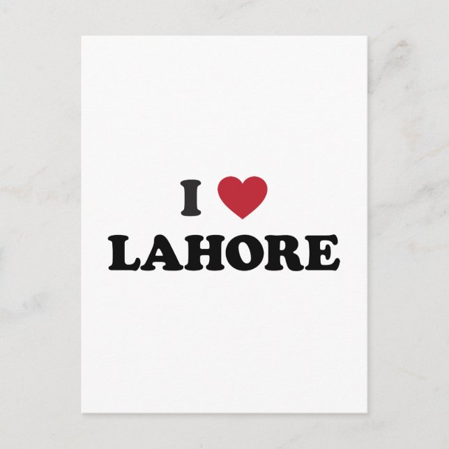 Carte Postale I Heart Lahore Pakistan (Devant)
