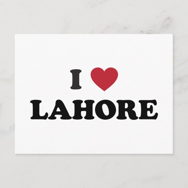 Carte Postale I Heart Lahore Pakistan (Devant)