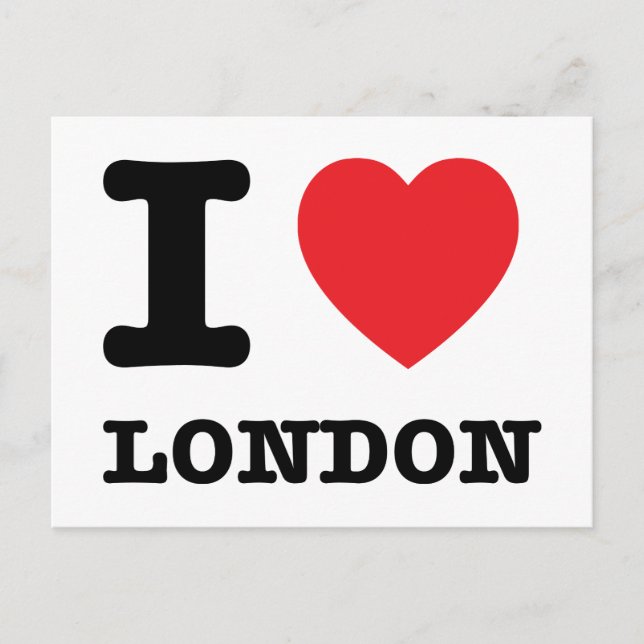Carte postale I Heart London (Devant)