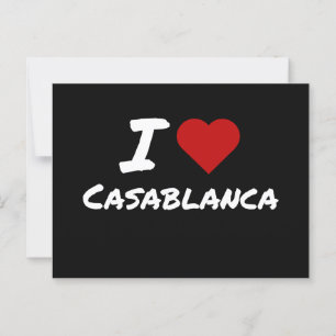 Carte Postale I Heart love Casablanca city Maroc