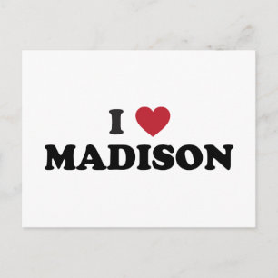 Carte Postale I Heart Madison Wisconsin