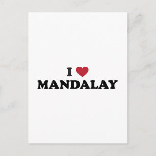 Carte Postale I Heart Mandalay Myanmar