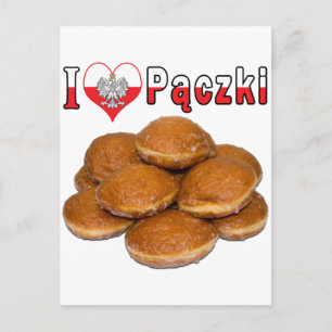 Carte Postale I Heart Paczki Cuisine polonaise