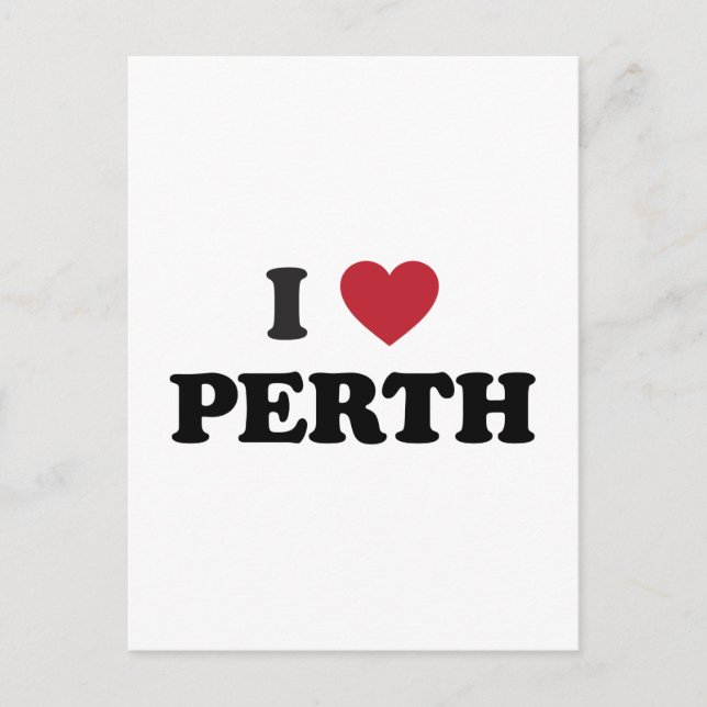 Carte Postale I Heart Perth Australie (Devant)