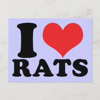 Carte Postale I Heart Rats Basic