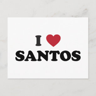 Carte Postale I Heart Santos Brésil