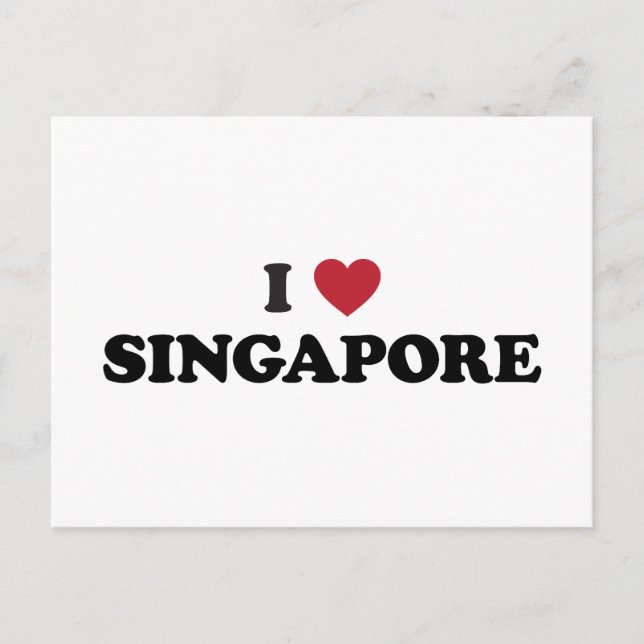 Carte Postale I Heart Singapore (Devant)