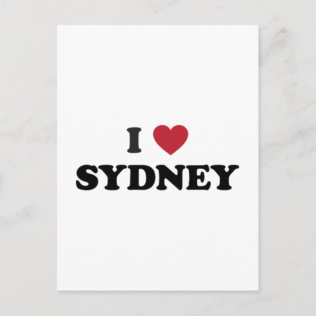Carte Postale I Heart Sydney Australie (Devant)