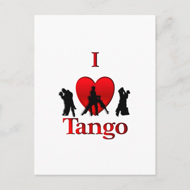 Carte Postale I Heart Tango (Devant)
