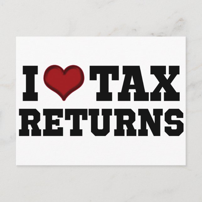Carte Postale I Heart Tax Returns (Devant)