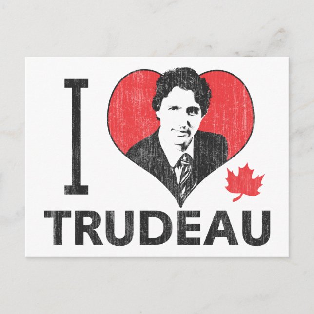 Carte Postale I Heart Trudeau (Devant)