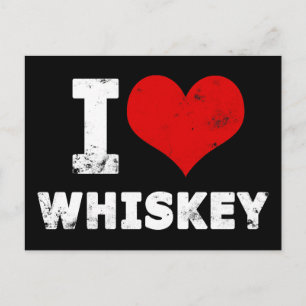 Carte Postale I Heart Whiskey