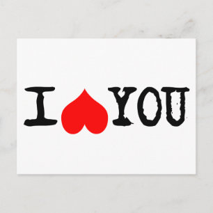 Carte Postale I Heart You Personnalisable
