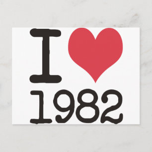 Carte Postale I Love1982 Produits & Designs!