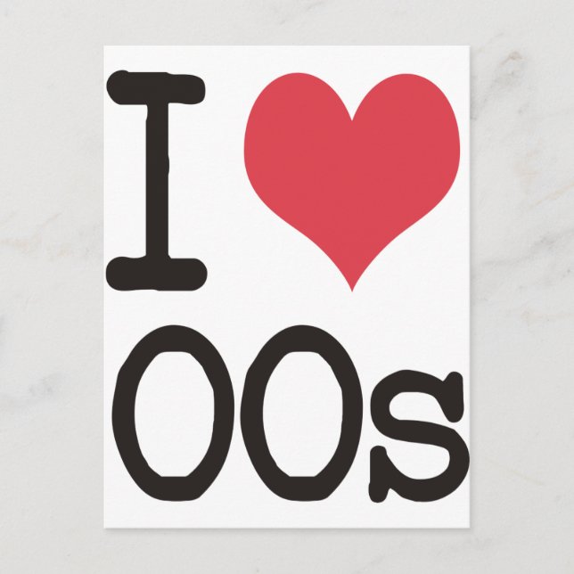 Carte Postale I Love 00s Produits & Designs! (Devant)