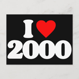 CARTE POSTALE I LOVE 2000
