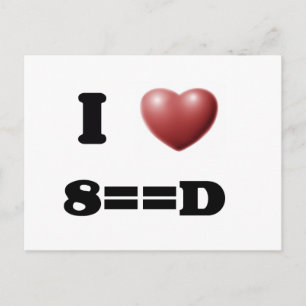 Carte Postale I Love 8==D