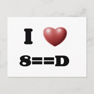 Carte Postale I Love 8==D