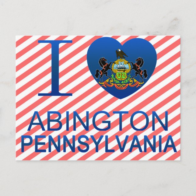 Carte Postale I Love Abington, PA (Devant)
