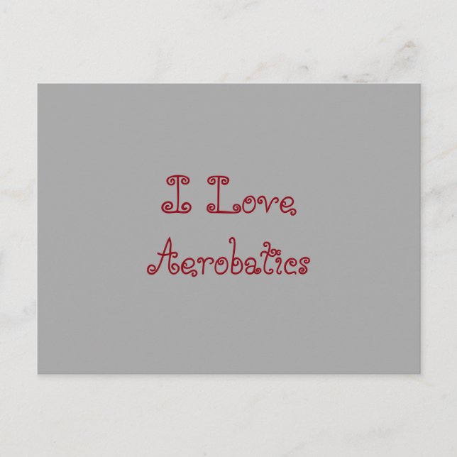 Carte Postale I Love Aerobatics (Devant)