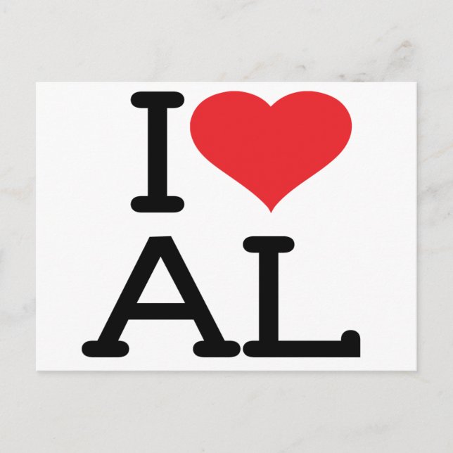 Carte Postale I Love AL (Carte postale) (Devant)