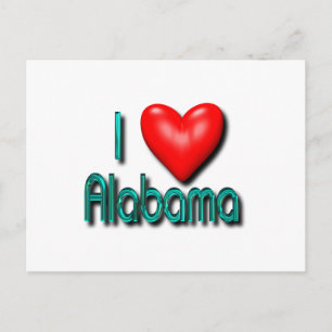 Carte Postale I Love Alabama