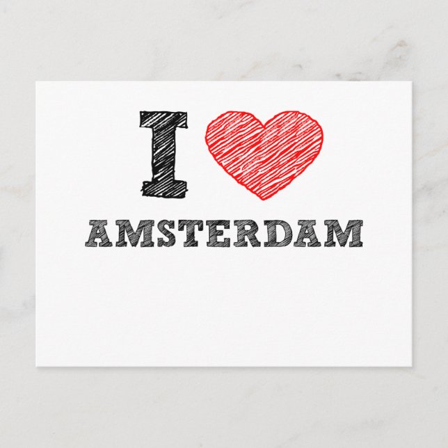 Carte Postale I Love Amsterdam (Devant)