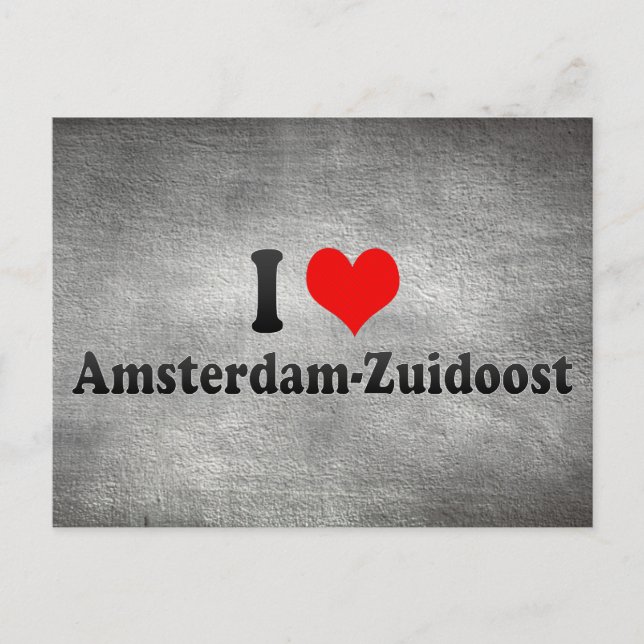 Carte Postale I Love Amsterdam-Zuidoost, Pays-Bas (Devant)