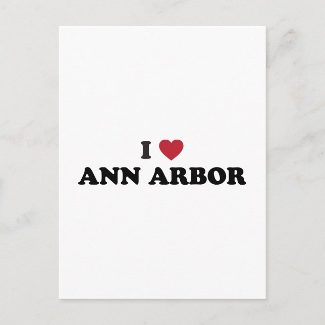 Carte Postale I Love Ann Arbor Michigan (Devant)