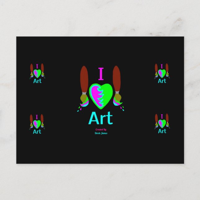 Carte postale I Love Art (Devant)