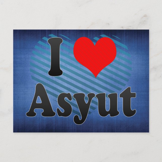 Carte Postale I Love Asyut, Egypte (Devant)