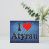 Carte Postale I Love Atyrau, Kazakhstan (Debout devant)